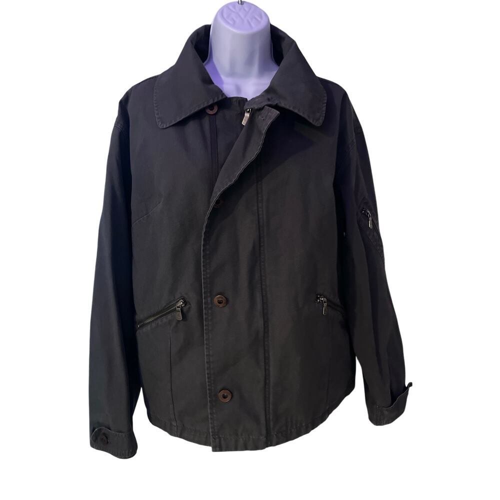Calvin Klein Women's Canvas Lined Full Zip/Button Up Jacket Size L